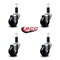 Service Caster 3'' Soft Rubber Wheel Swivel 1-1/4'' Expanding Stem Caster Set, 4PK SCC-EX20S314-SRS-114-4 - alternate 2